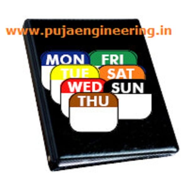 Colour Coded Day Labels